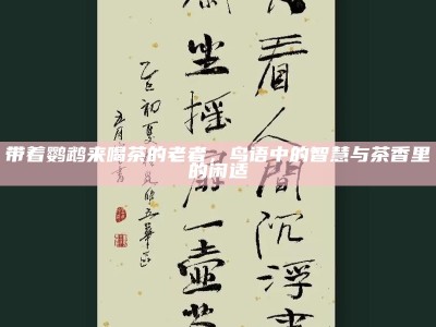 带着鹦鹉来喝茶的老者，鸟语中的智慧与茶香里的闲适
