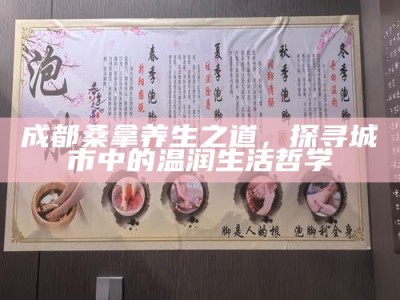 成都桑拿养生之道，探寻城市中的温润生活哲学
