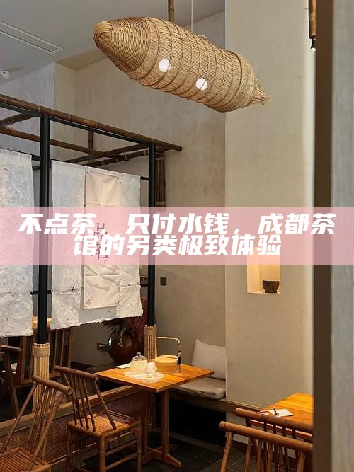 不点茶，只付水钱，成都茶馆的另类极致体验